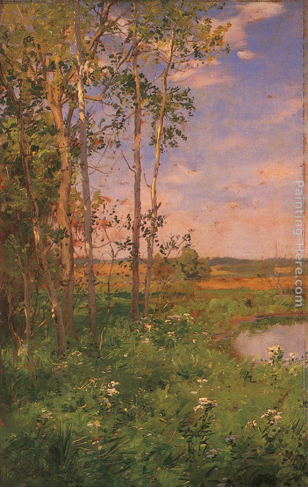 At the Edge of the Pond painting - Walter Launt Palmer At the Edge of the Pond art painting